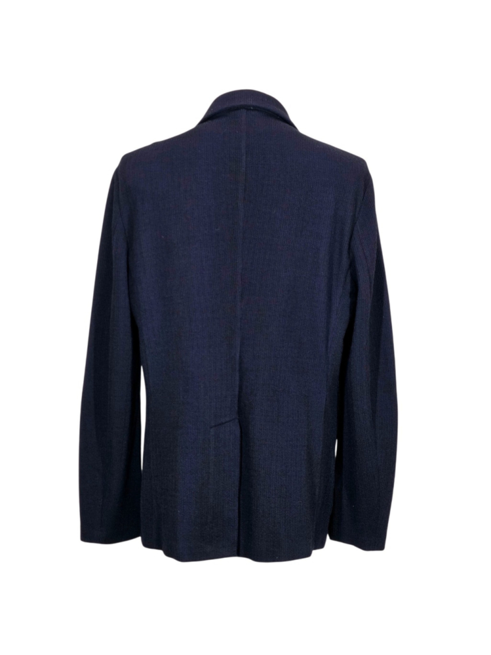Barena Venezia Mens IT 56 Torceo Navy Ribbed Knit Wool Blazer Made Italy $890 - Picture 5 of 16